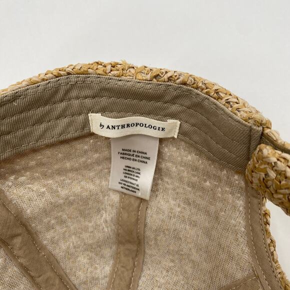 Anthropologie weaved tan hat main image 4